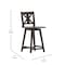 Flash Furniture Gwendolyn Commercial Solid Wood Modern Farmhouse Swivel Counter Height Barstool in Gray Wash Walnut ES-G1-24-GY-GG - alternate 7